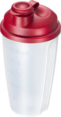 Westmark dressing shaker mixing cup with measuring indicator, removable mixing disk and lockable pouring spout, capacity: 0.5 l, plastic, BPA-free, mixery, color: transparent red, 2435227r-0