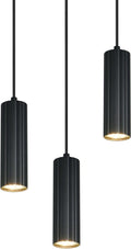 Trio soka - hanging lamp - black matt - excl. 3x gu10 5 w - ceiling mounting - height adjustable-0