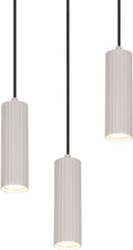 Trio soka - hanging lamp - gray warm - excl. 3x gu10 5 w - ceiling mounting - height adjustable-0