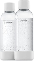 Mysoda - set of 2 reusable bottles of 1 liter - white - suitable for devices-0