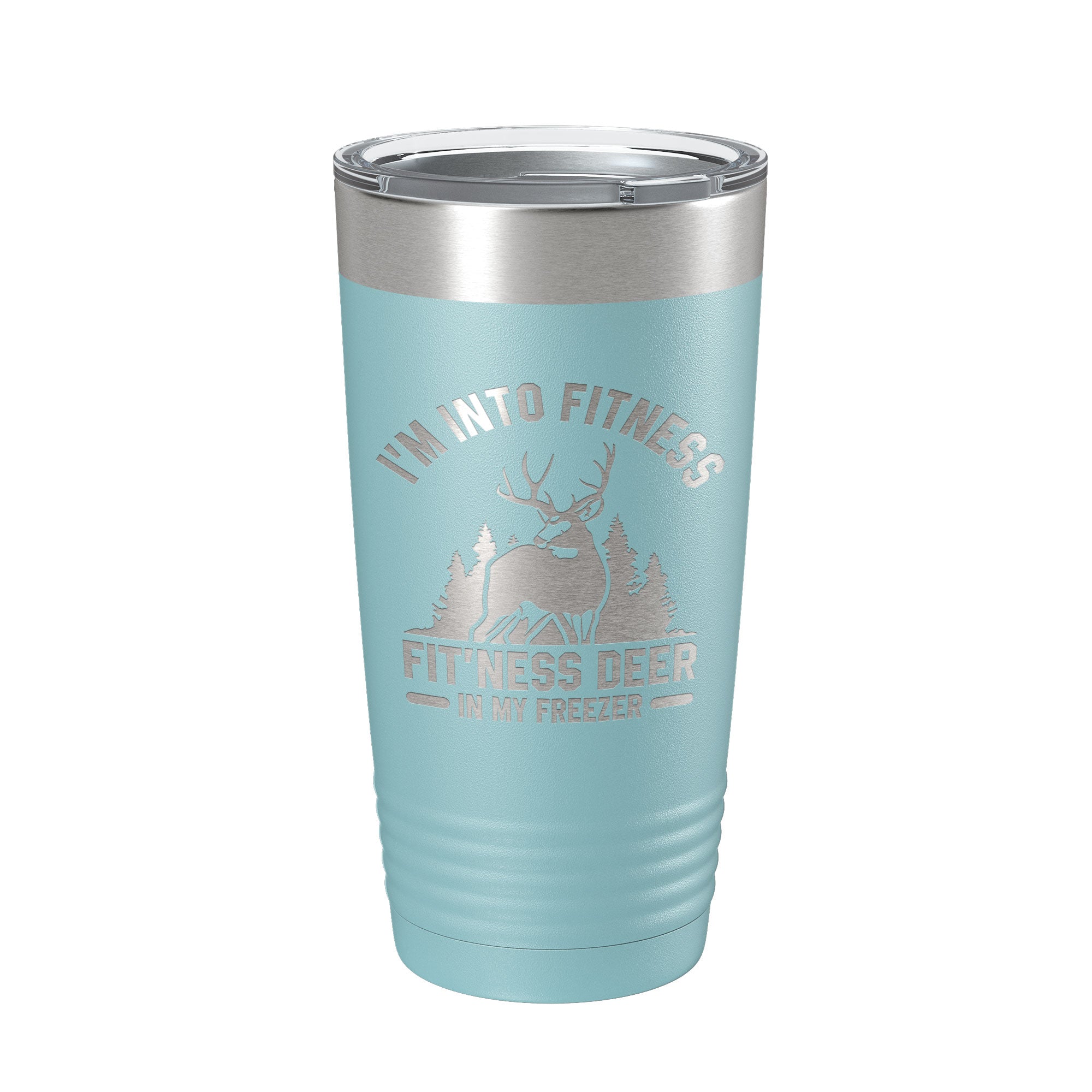 Deer Hunter Funny Tumbler Travel Mug I'm Into Fitness Fitting This Deer In My Freezer Insulated Laser Engraved Hunting Gift Coffee Cup 20 oz-13