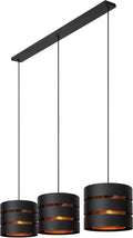 Lucide rosas - hanging lamp - 3xe27 - black-0