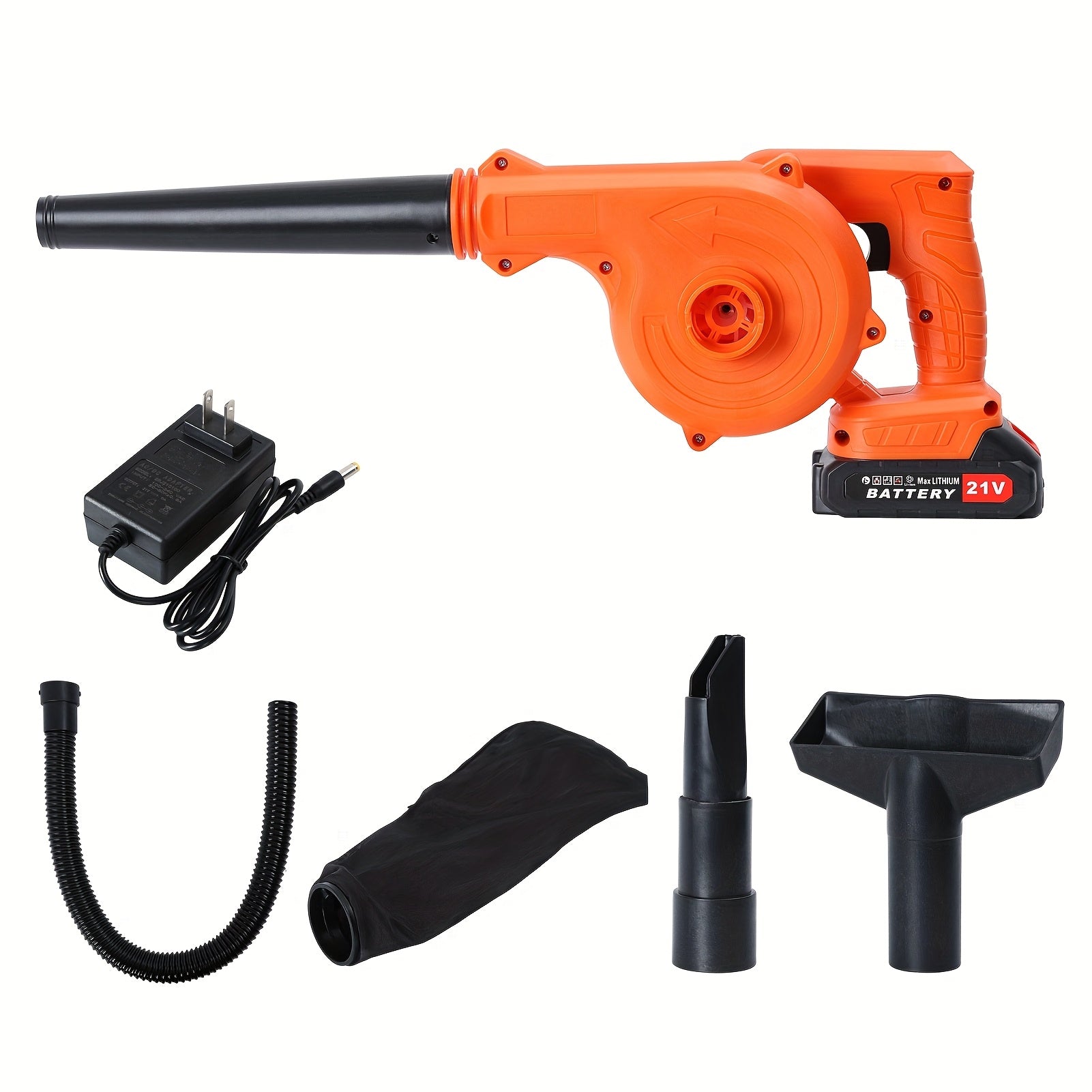 NNETM 21V Cordless Leaf Blower & Vacuum – Portable Electric Garden Blower