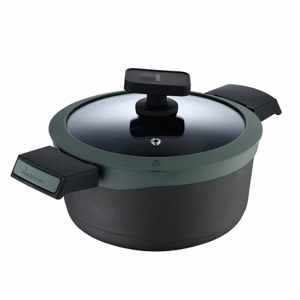 Casserole with lid Masterpro GASTRO REECO MP Black-0