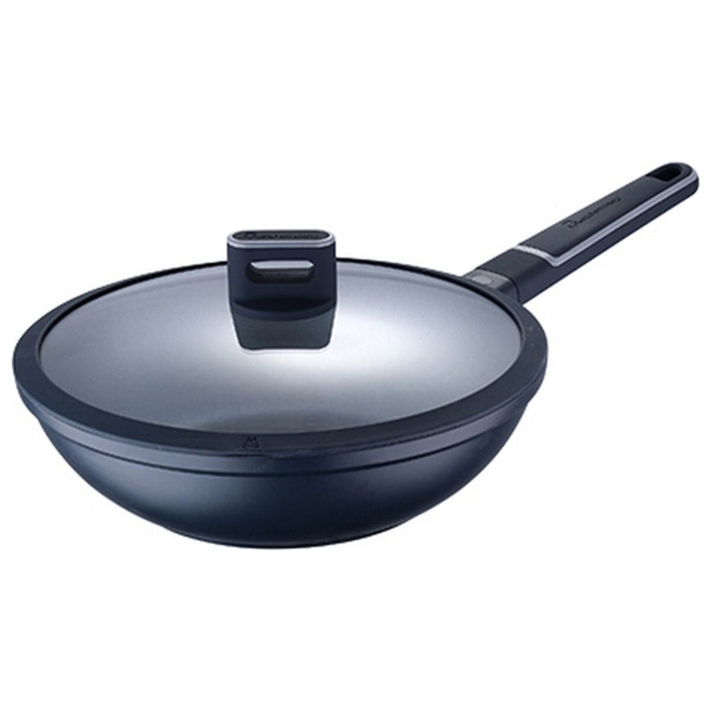 Wok Pan Masterpro Indigo Black Aluminium (Ø 28 cm)-0