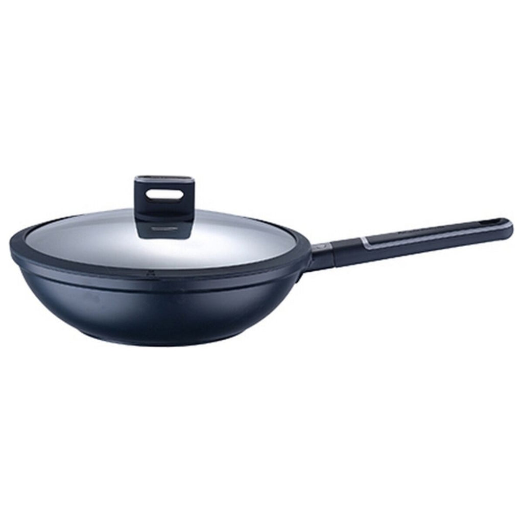 Wok Pan Masterpro Indigo Black Aluminium (Ø 28 cm)-4