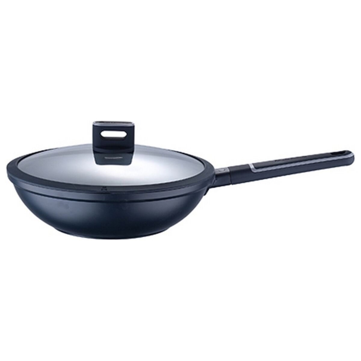 Wok Pan Masterpro Indigo Black Aluminium (Ø 28 cm)-4