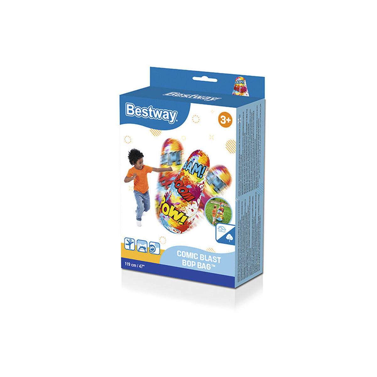 Children's Inflatable Boxing Punchbag with Stand Bestway Comics 119 cm-2