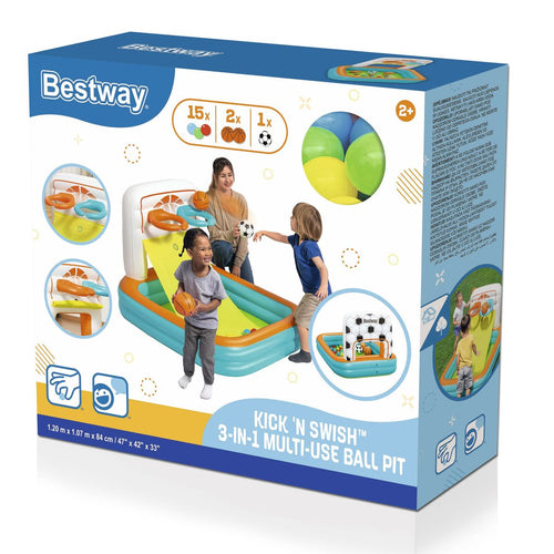 Bestway Inflatable Kids Pool with Baskets, Balls 120x107x84 cm +2 Years Garden 52728-1
