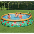 Bestway fast set swimming pool set paradise palms inflatable 457x84 cm-0