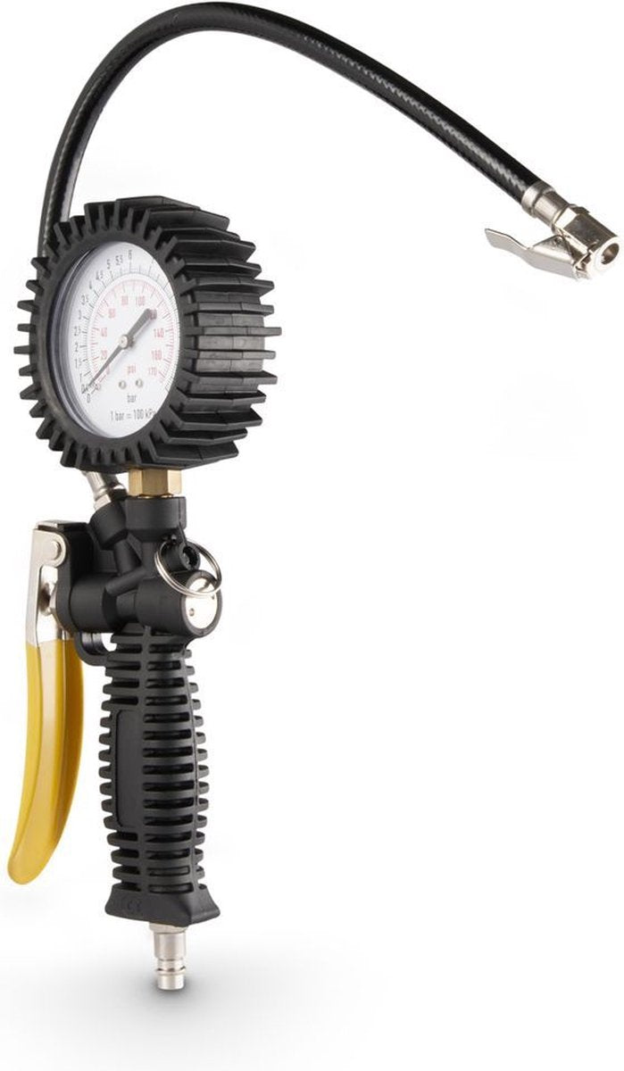 Powerplus powair0102 pneumatic tire inflation gun - max. pressure: 8bar - incl. manometer-0
