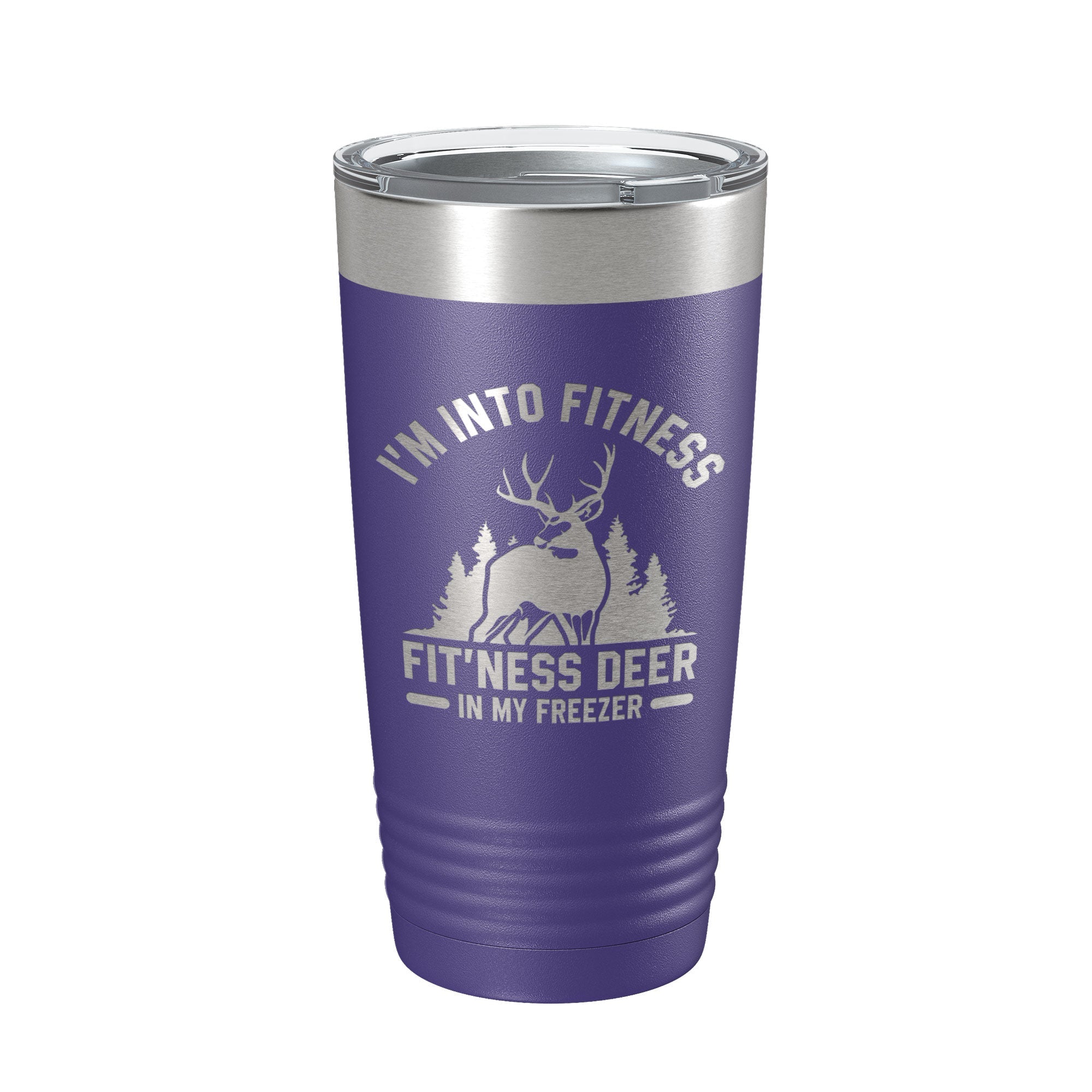 Deer Hunter Funny Tumbler Travel Mug I'm Into Fitness Fitting This Deer In My Freezer Insulated Laser Engraved Hunting Gift Coffee Cup 20 oz-15