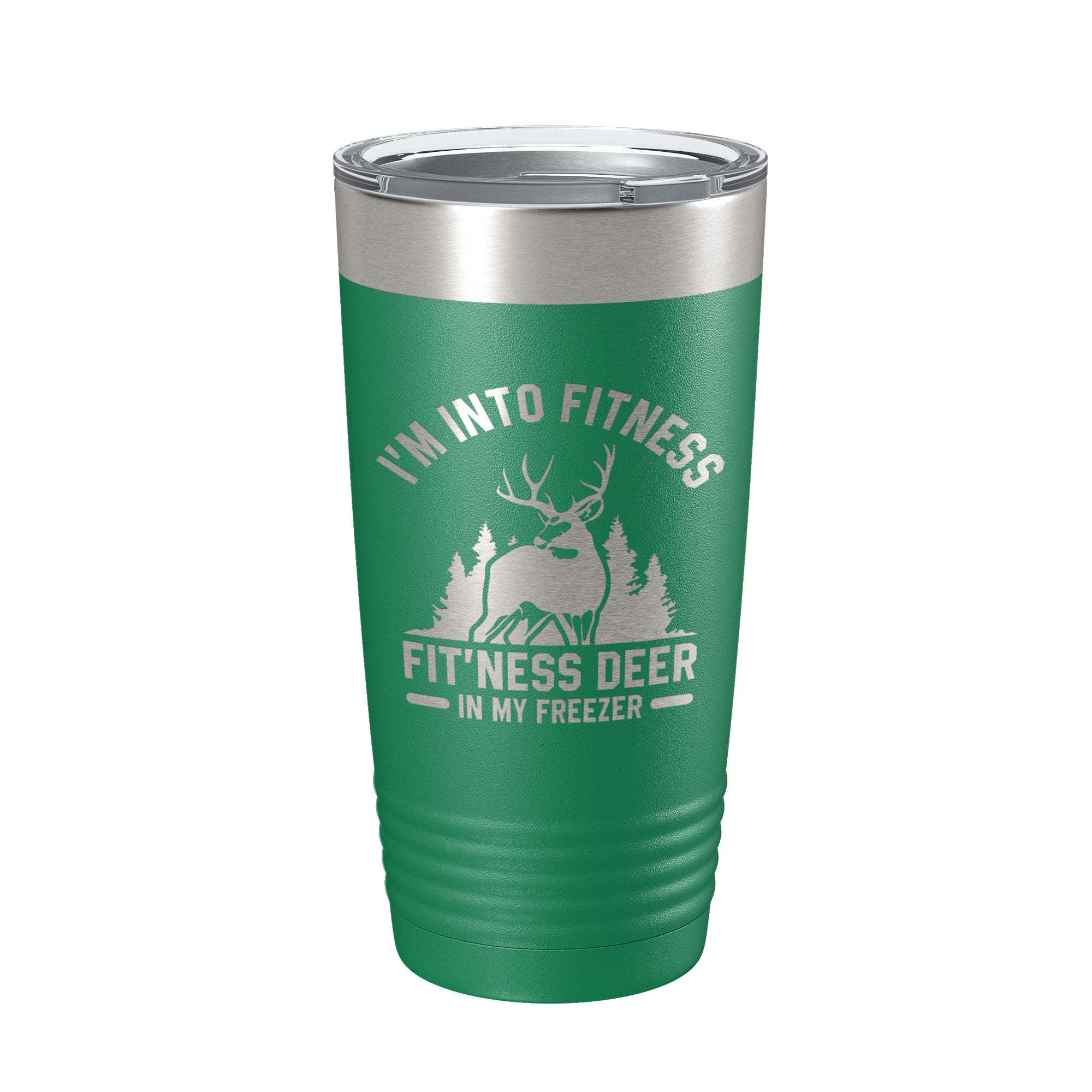 Deer Hunter Funny Tumbler Travel Mug I'm Into Fitness Fitting This Deer In My Freezer Insulated Laser Engraved Hunting Gift Coffee Cup 20 oz-9