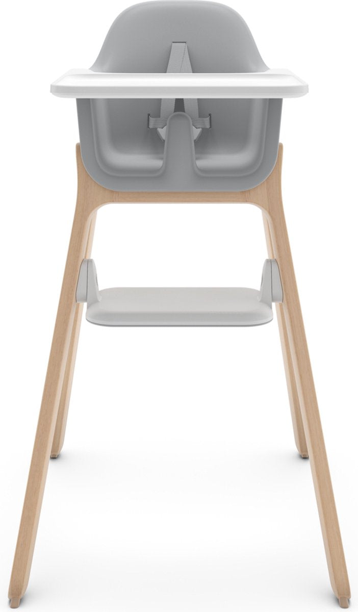 Uppababy ciro chloe - high chair - gray - wood - adjustable footrest - removable eating tray-0
