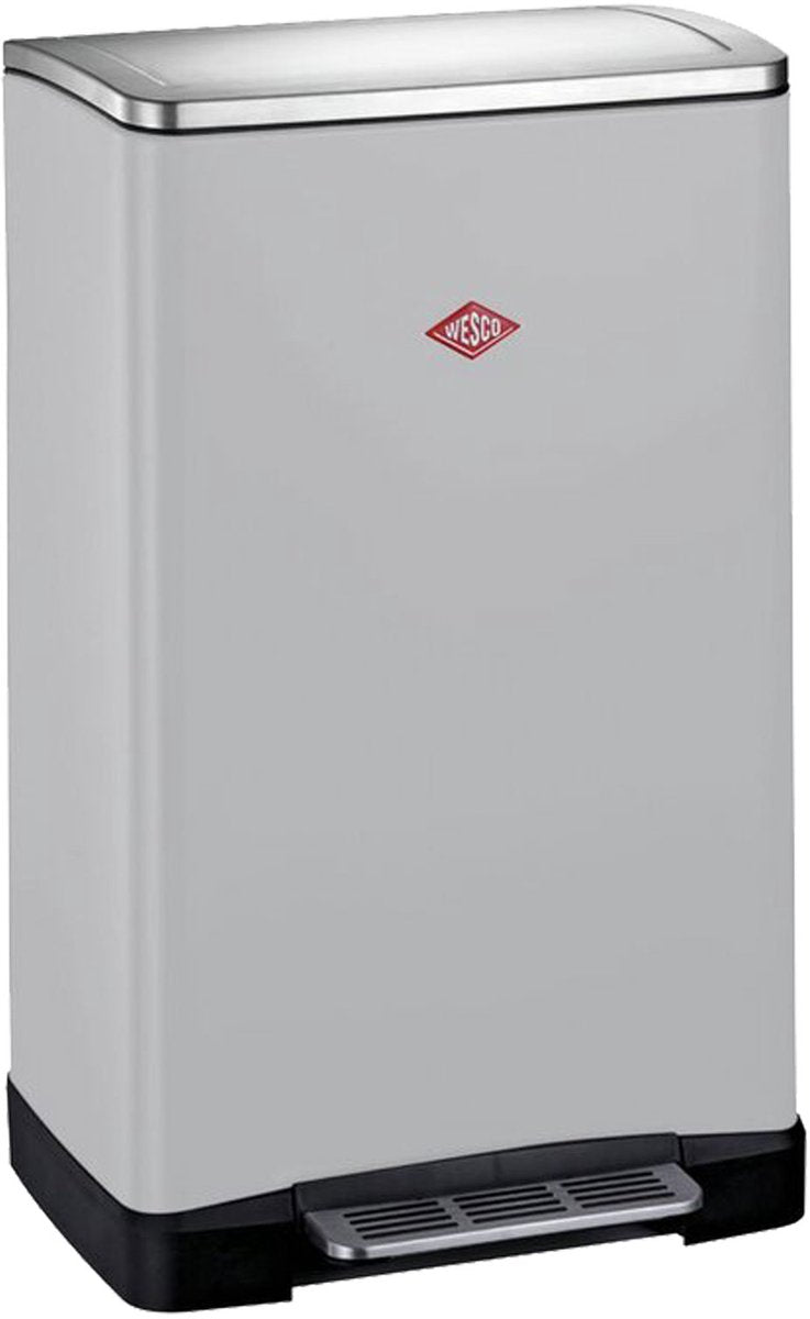 Wesco big double boy waste separator | 36 liters | duo pedal bin (2x18 litres) | metal - cool gray matt | trash-0