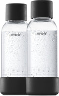 Mysoda - set of 2 reusable bottles of 0.5 liter - black - suitable for devices-0