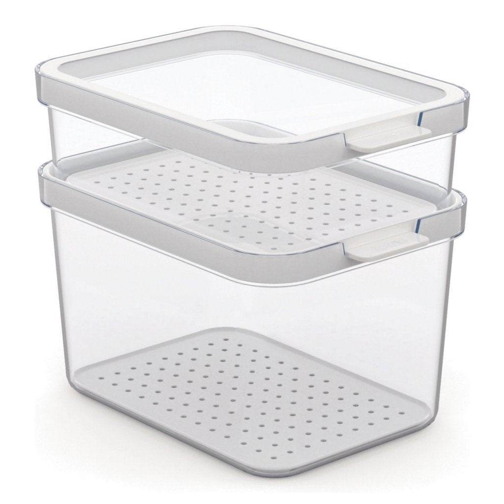 Rotho cauma set refrigerator organizer 1.2l + 2.15l transparent-0