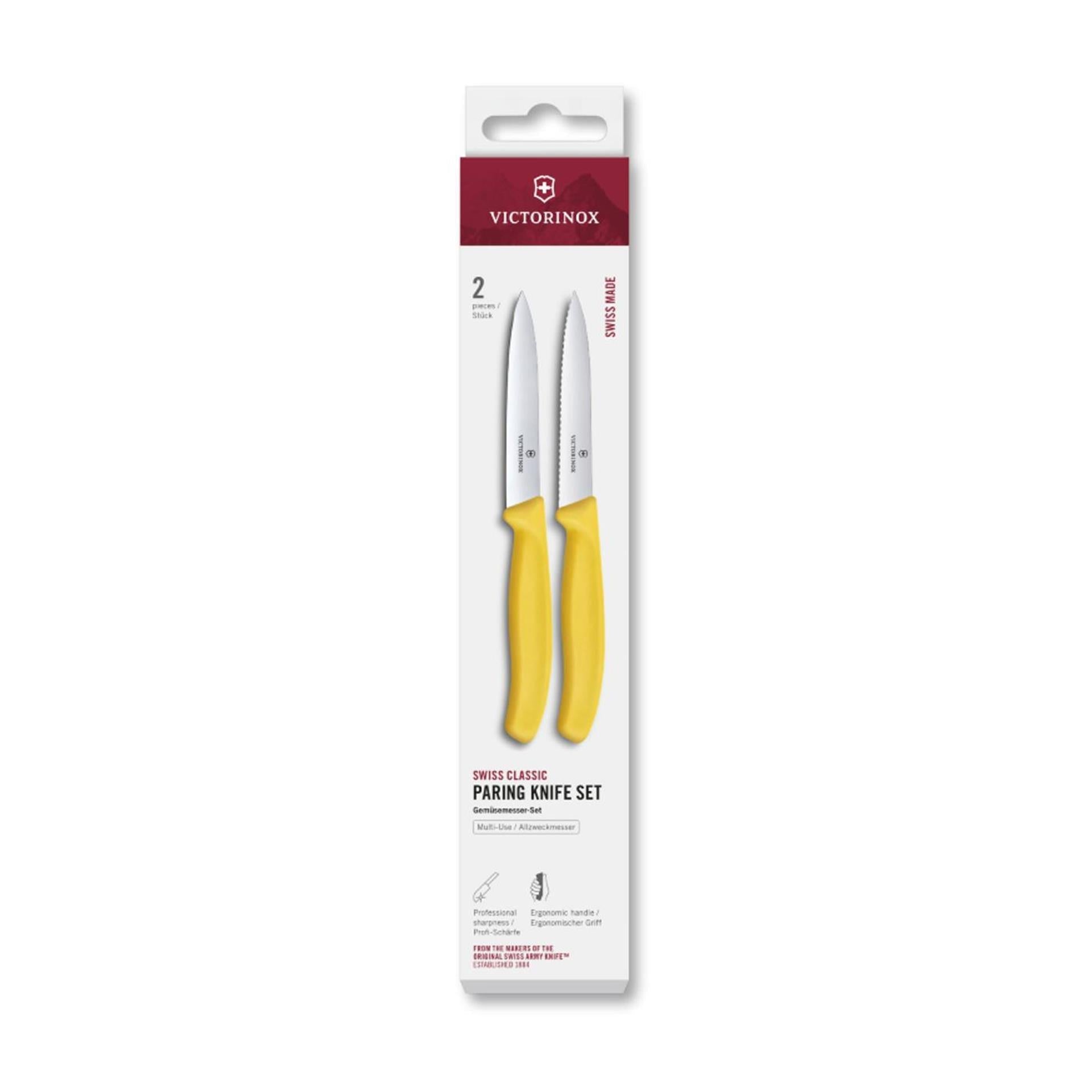 Victorinox peeling knife 2pcs smooth serrated yellow-0