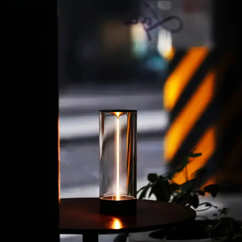 Magnetic LED Atmosphere Lamp with Three Levels of Brightness - Dark Silver- Large Size