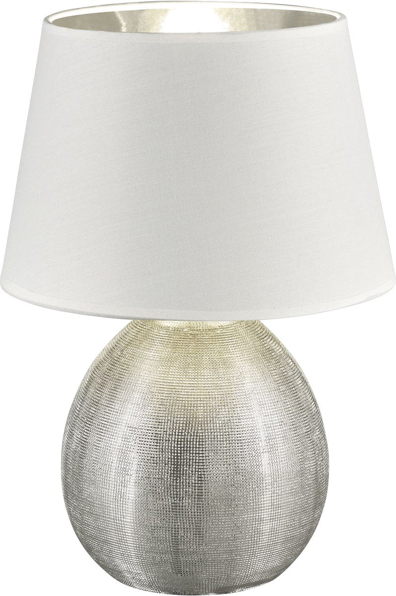 Rl live your light reality luxor - table lamp - silver - excl. 1x e27 4.9 w - cord switch-0
