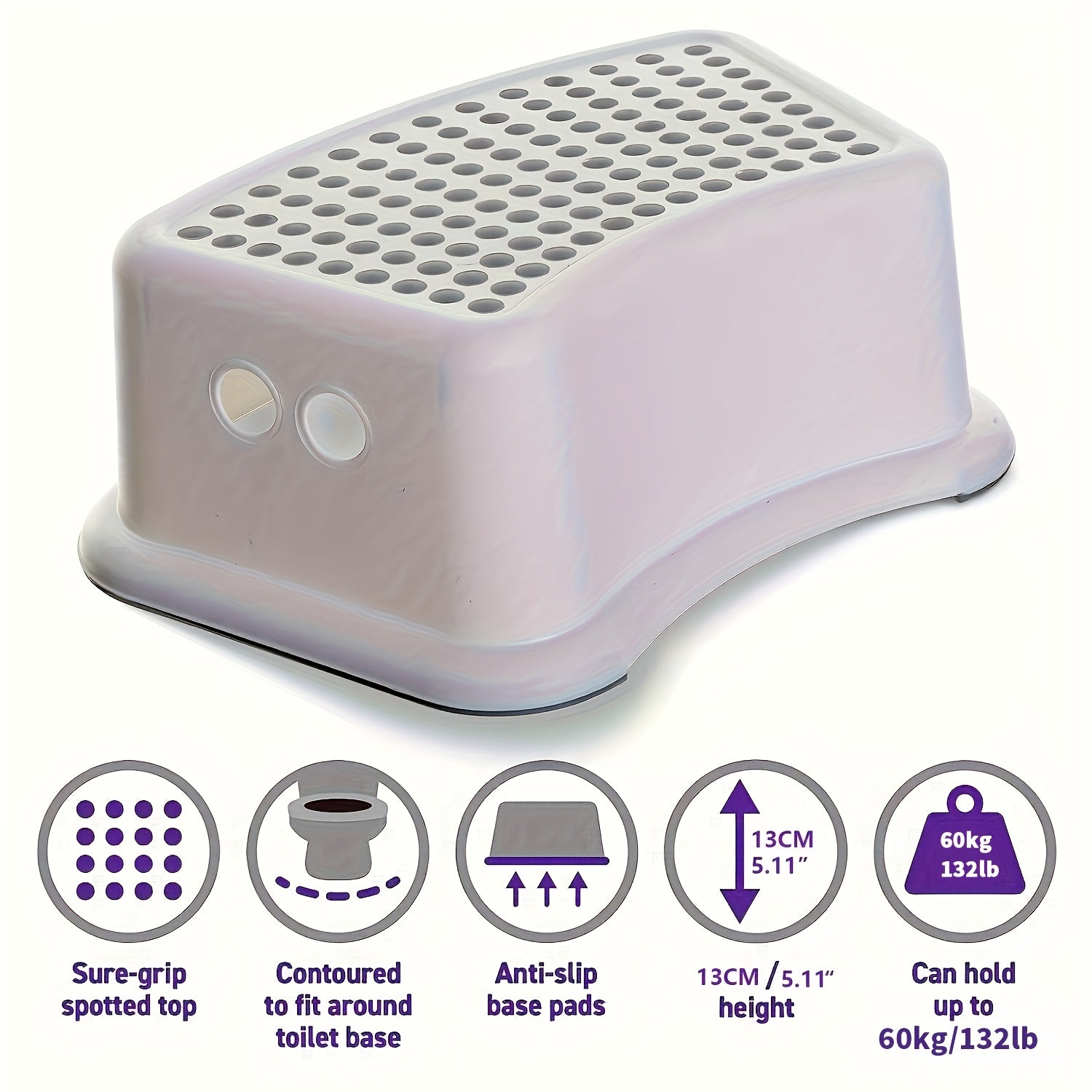 NNETM Kids Step Stool Anti-Slip Plastic for Bathroom Use