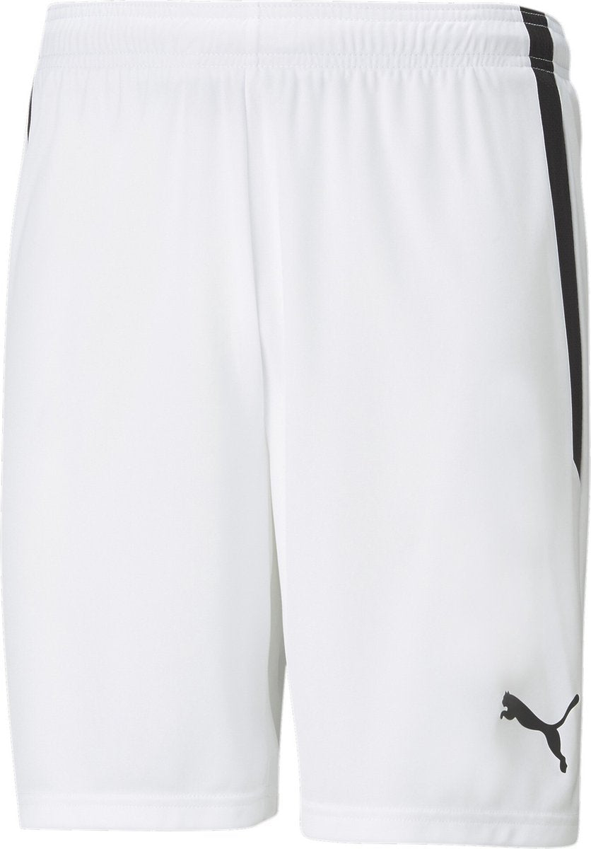 PUMA teamliga shorts heren sportbroek - white- black-0