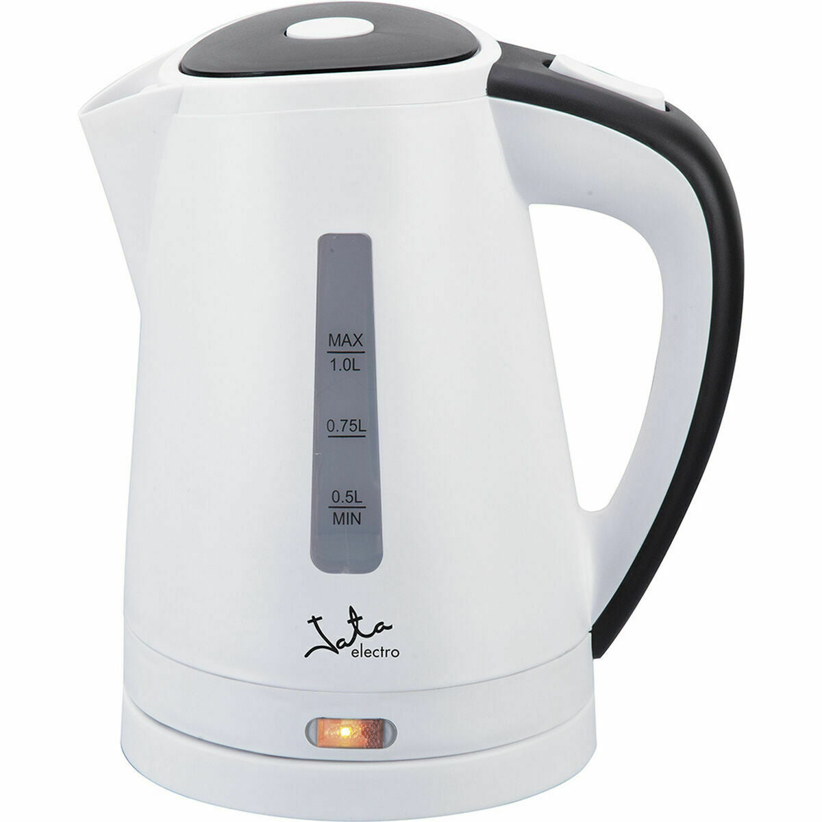 Kettle JATA White Black 2200 W Stainless steel Plastic 1 L-4
