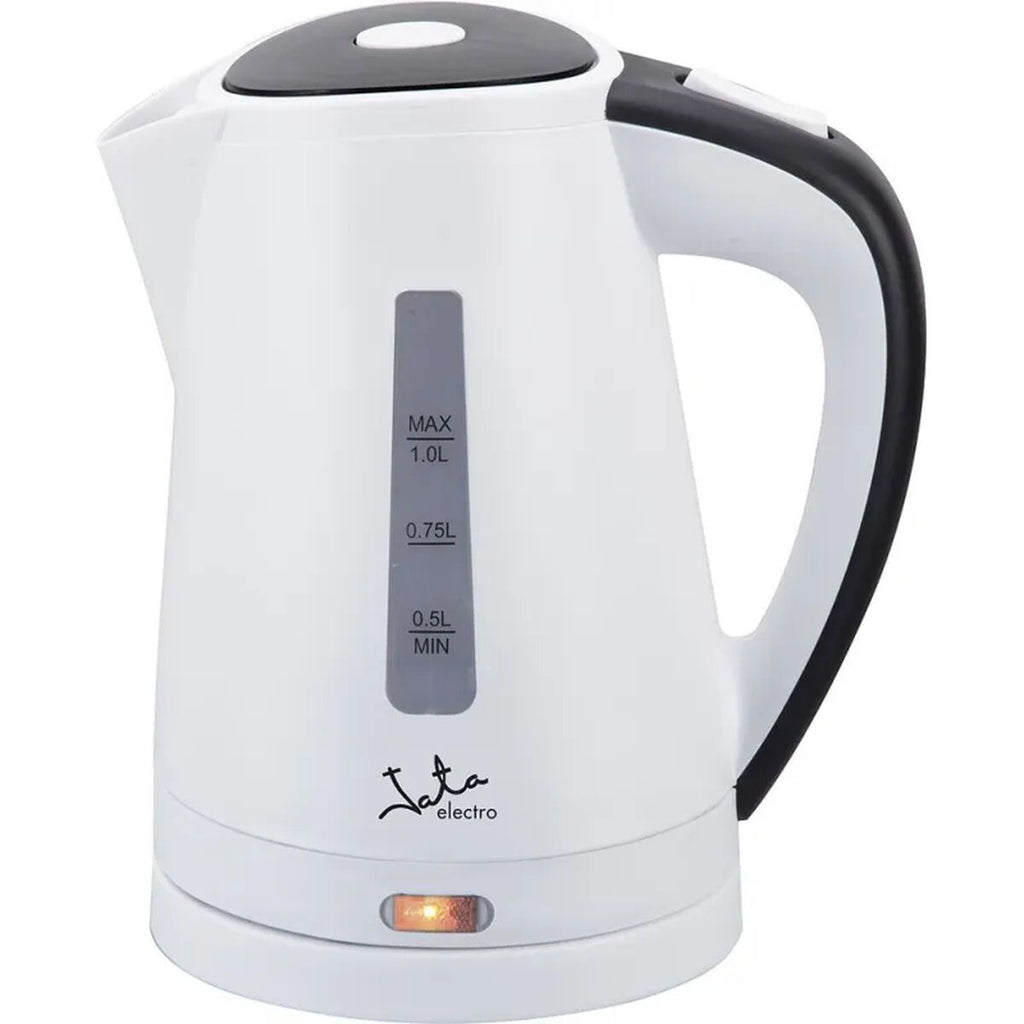 Kettle JATA White Black 2200 W Stainless steel Plastic 1 L-3