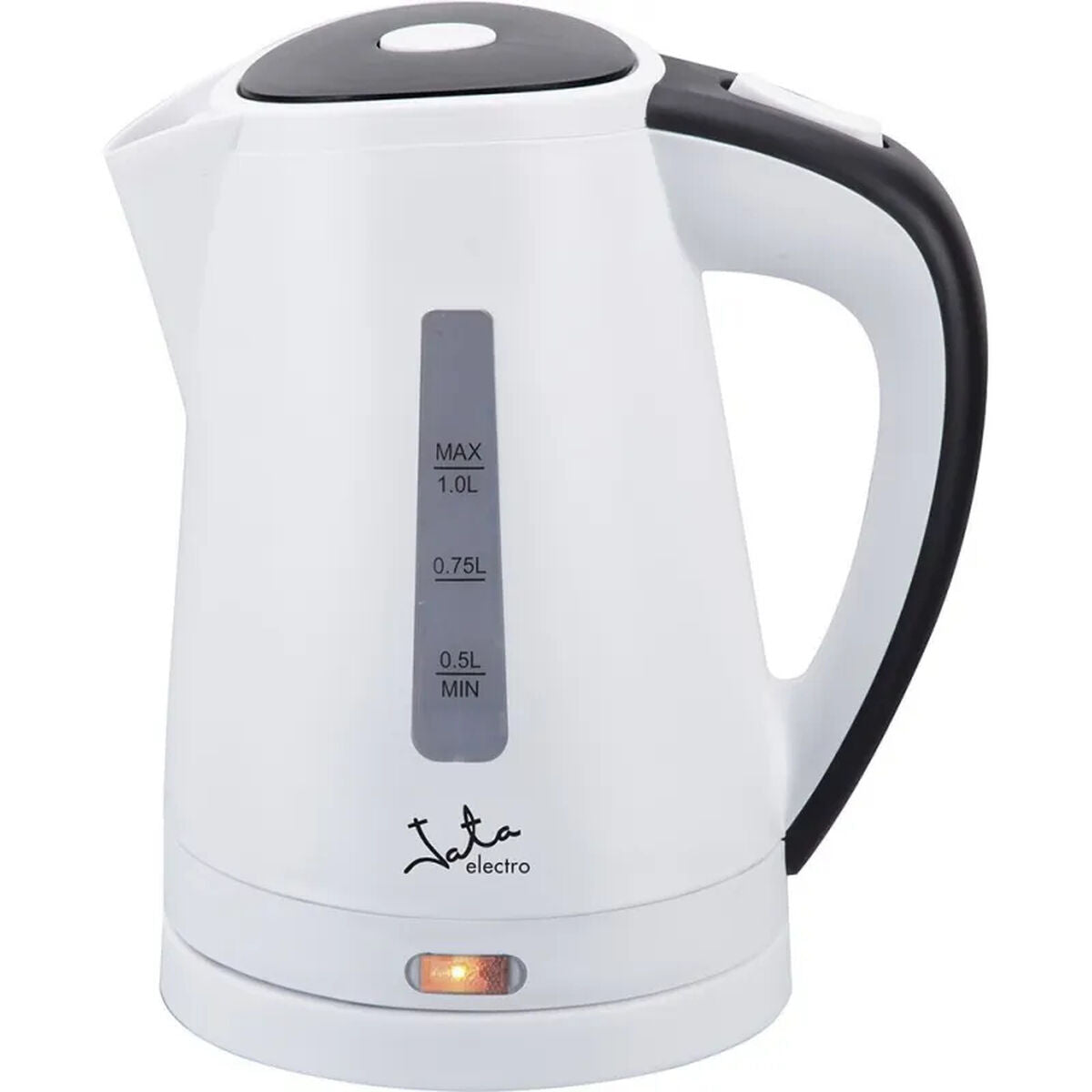 Kettle JATA White Black 2200 W Stainless steel Plastic 1 L-3