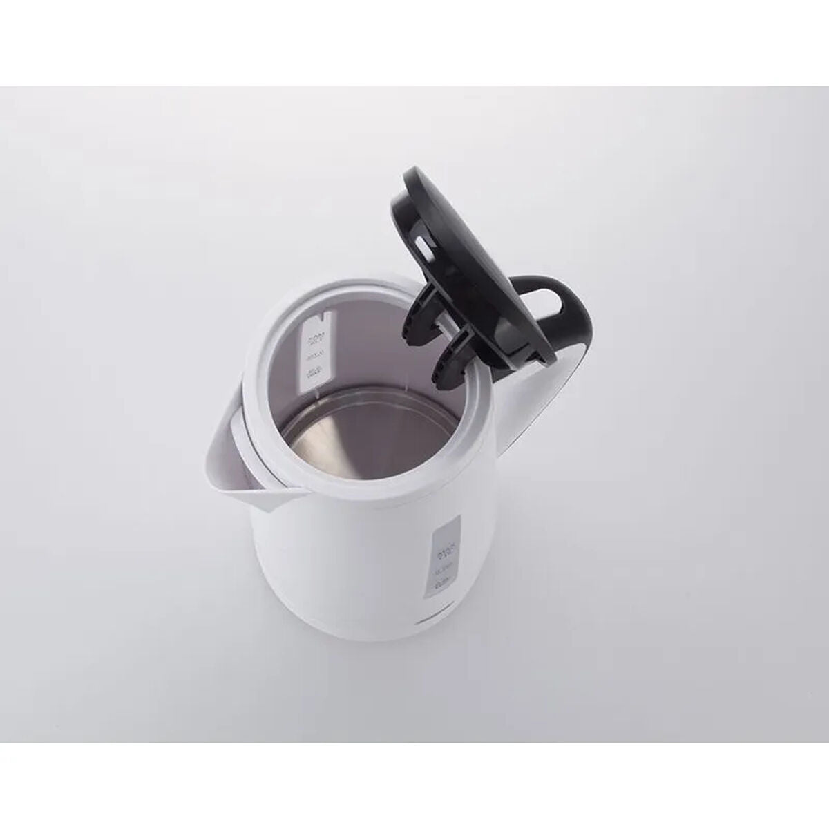 Kettle JATA White Black 2200 W Stainless steel Plastic 1 L-2