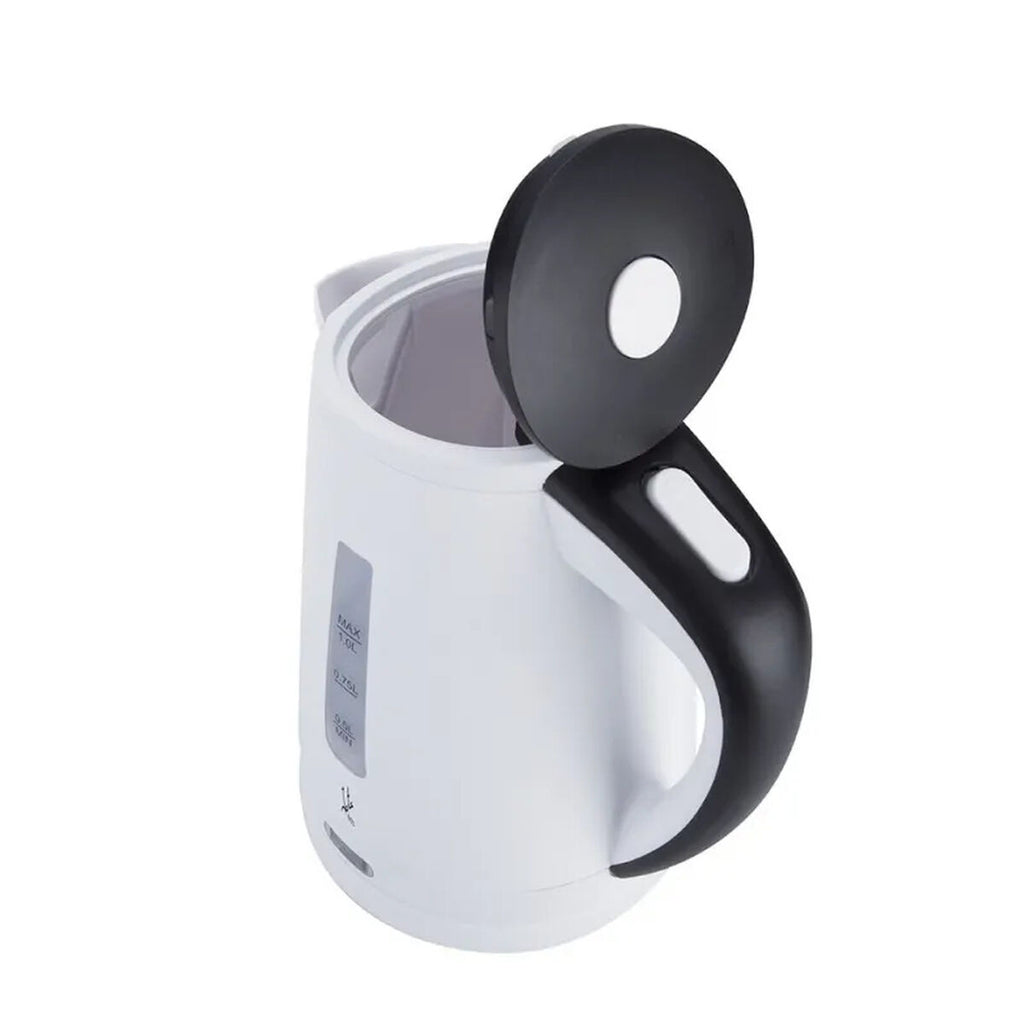 Kettle JATA White Black 2200 W Stainless steel Plastic 1 L-1