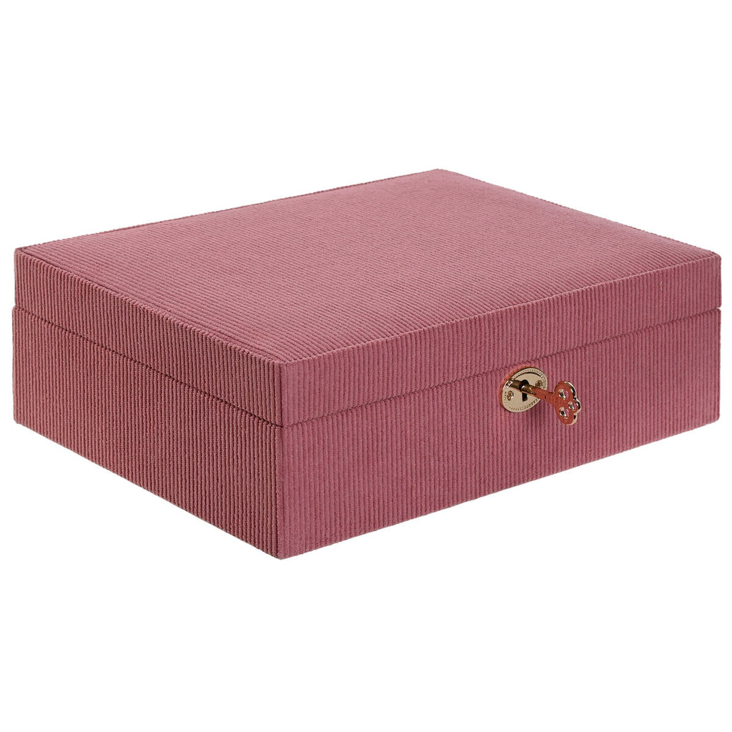 Jewelry box Home ESPRIT Cream Magenta 27 x 19 x 9 cm-2