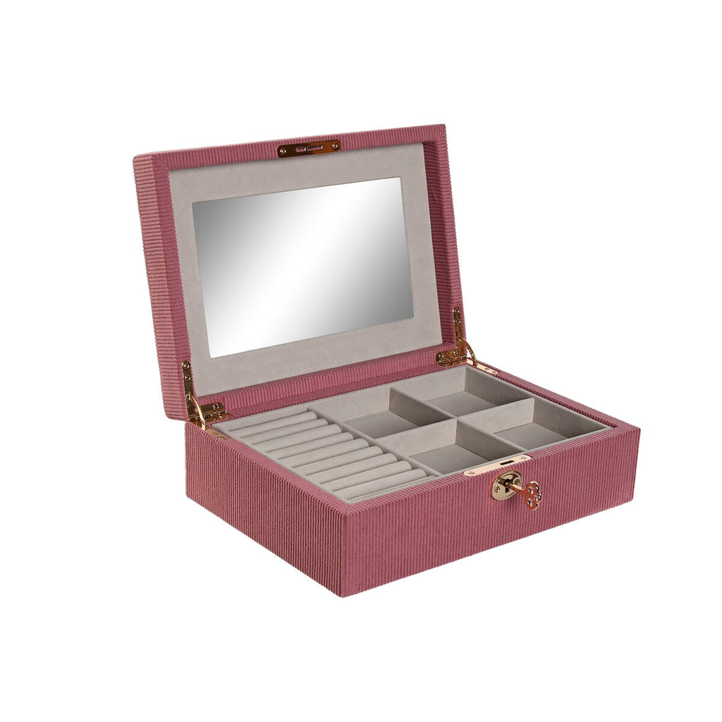 Jewelry box Home ESPRIT Cream Magenta 27 x 19 x 9 cm-0