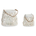 Candleholder Home ESPRIT White Wood Crystal 35 x 35 x 32 cm (2 Units)-0