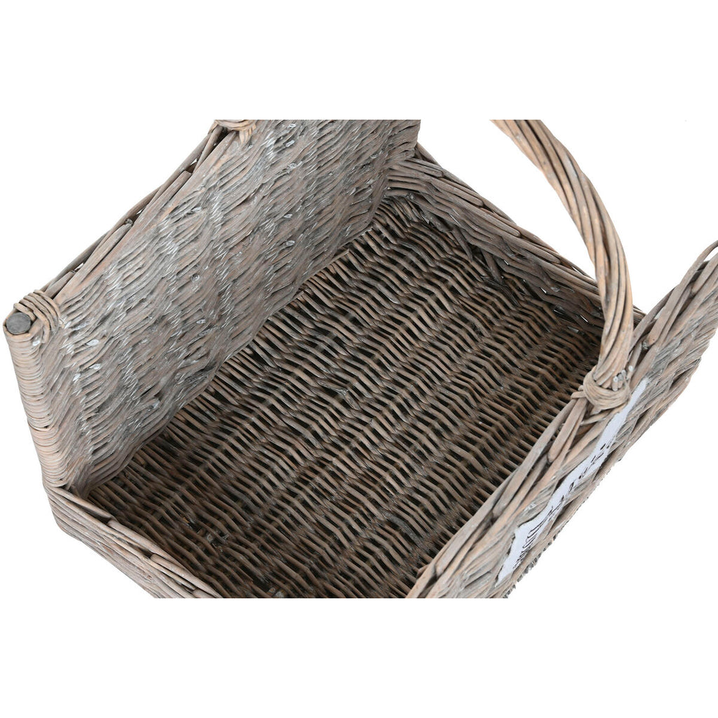 Log Stand Home ESPRIT Natural wicker 47 x 35 x 54 cm (2)-1