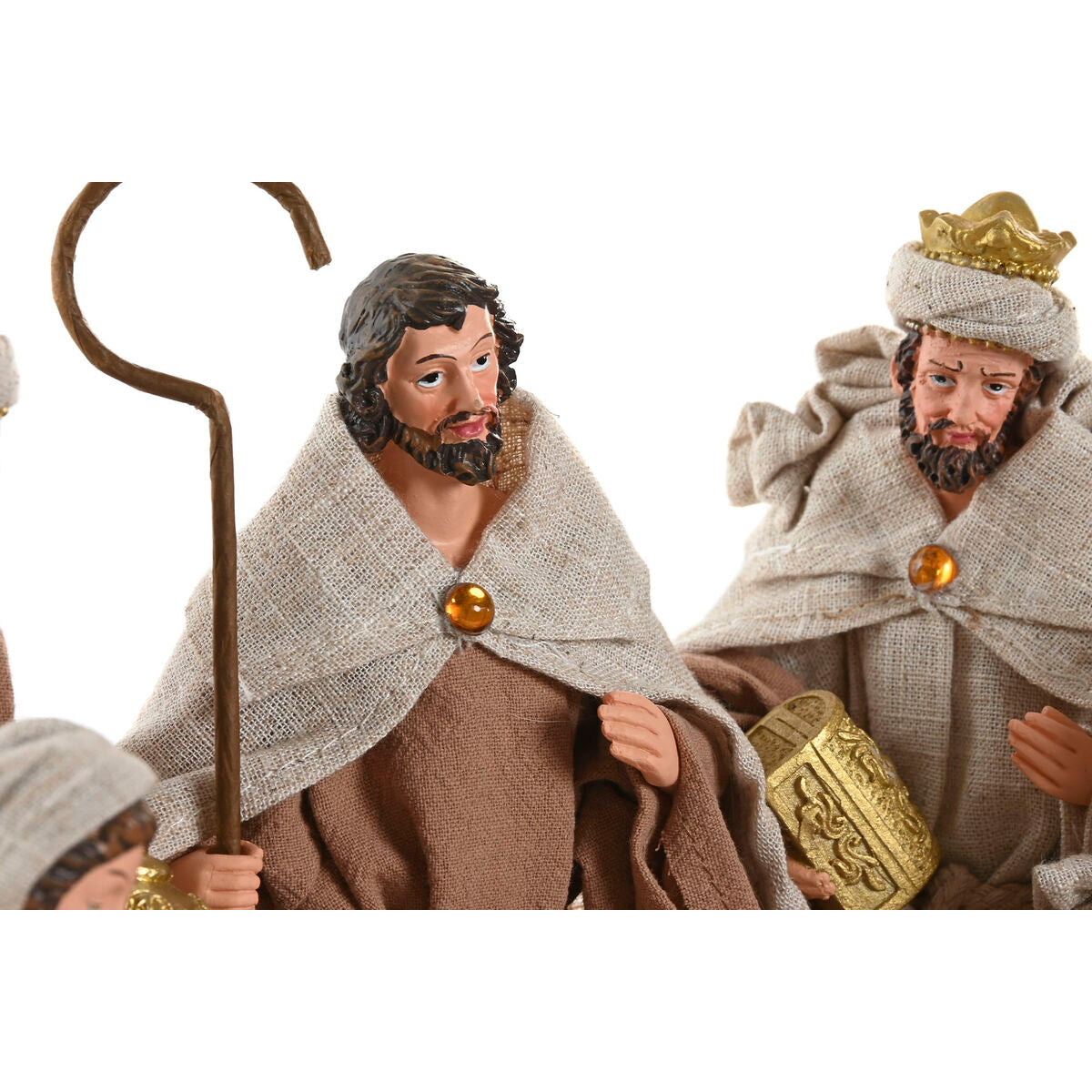 Christmas nativity set Home ESPRIT Brown Beige Resin Aluminium 40 X 24 X 23,5 CM-3
