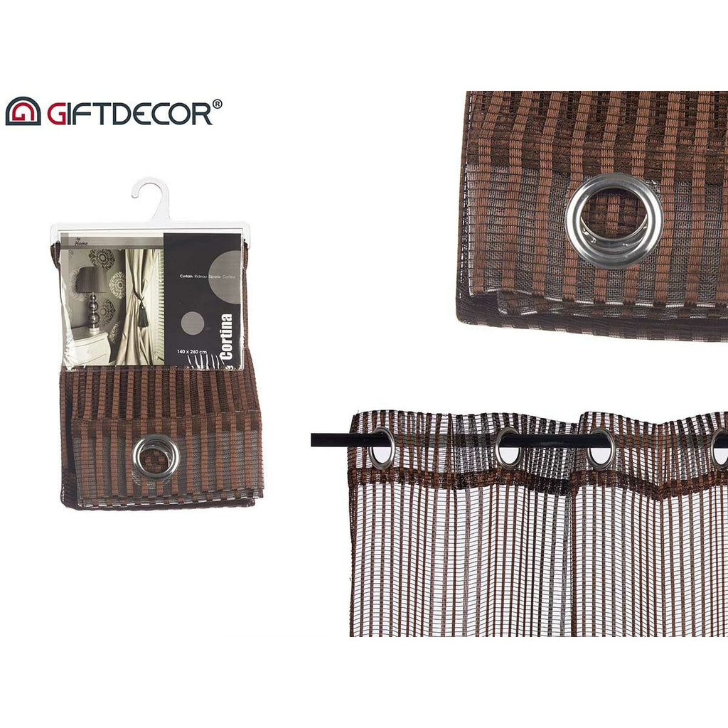 Curtains Gift Decor Brown 1 x 260 x 140 cm 26 x 36 x 2 cm-1