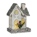 Decorative Figure Krist+ White Grey Glitter House Christmas 19,5 x 25 x 9 cm LED Light-0
