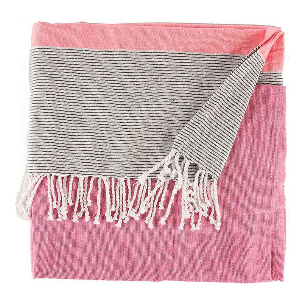 Multipurpose throw Gift Decor Pink 160 x 200 cm 40 x 9 x 8 cm Stripes-0