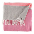 Multipurpose throw Gift Decor Pink 160 x 200 cm 40 x 9 x 8 cm Stripes-0