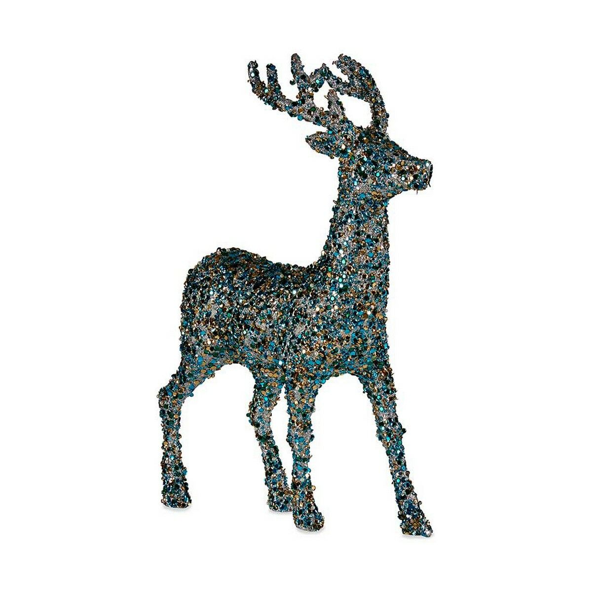 Christmas Reindeer Krist+ Blue Golden Reindeer 15 x 45 x 30 cm-0