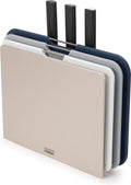 Joseph joseph - nest plus cutting board with knife set of 6 pieces - plastic - silver-0