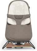 Uppababy - mira wells - rocking chair - bouncer - taupe - black frame with wooden base - baby and toddler - 2-in-1 rocking chair - relax-0