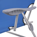 NNEVL Sun Lounger with Canopy Steel Blue