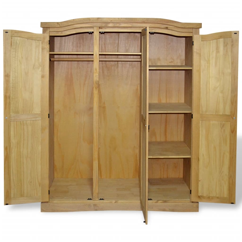 NNEVL Wardrobe Mexican Pine Corona Range 3 Doors