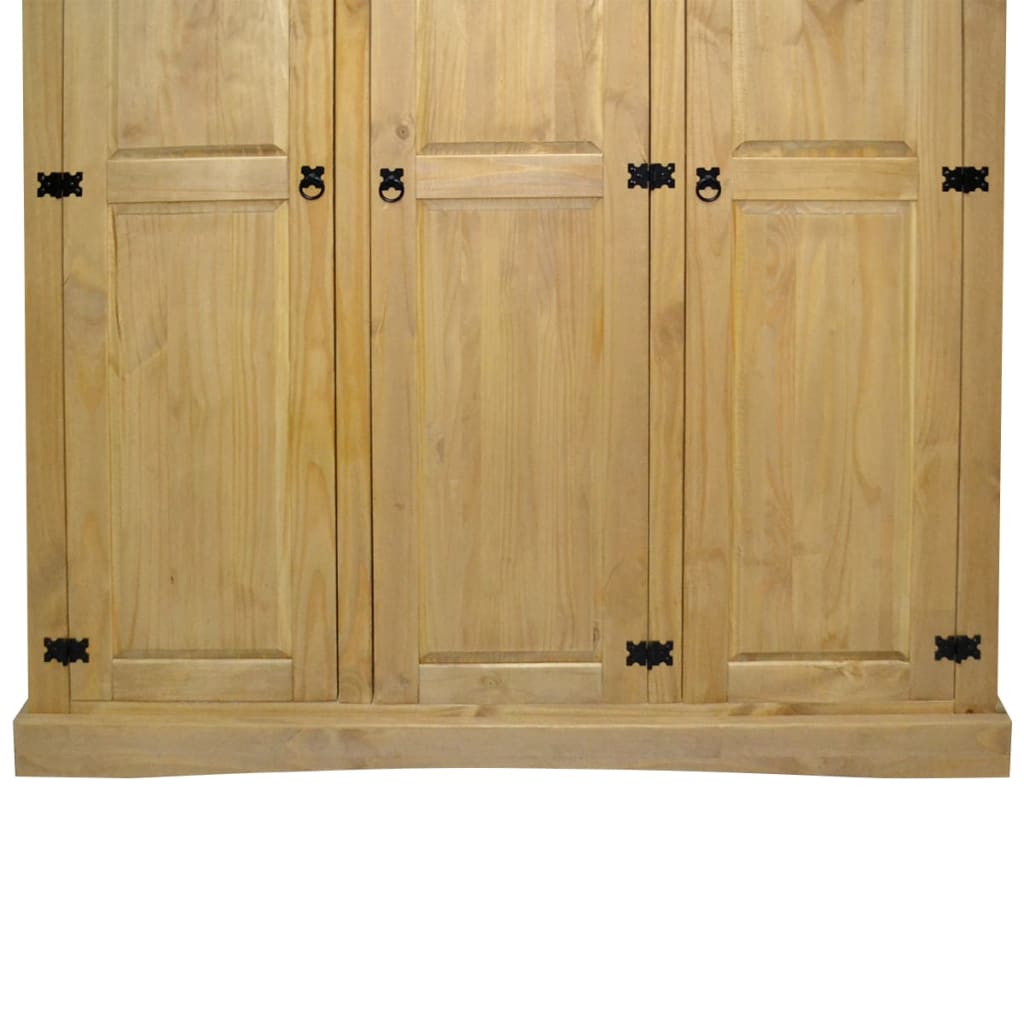 NNEVL Wardrobe Mexican Pine Corona Range 3 Doors