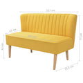 NNEVL Sofa Fabric 117x55.5x77 cm Yellow