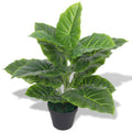 Vidaxl artificial taro plant with pot 45 cm green-0