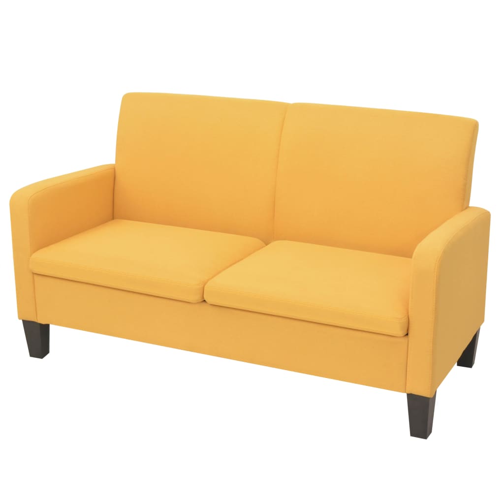 NNEVL 2-Seater Sofa 135x65x76 cm Yellow