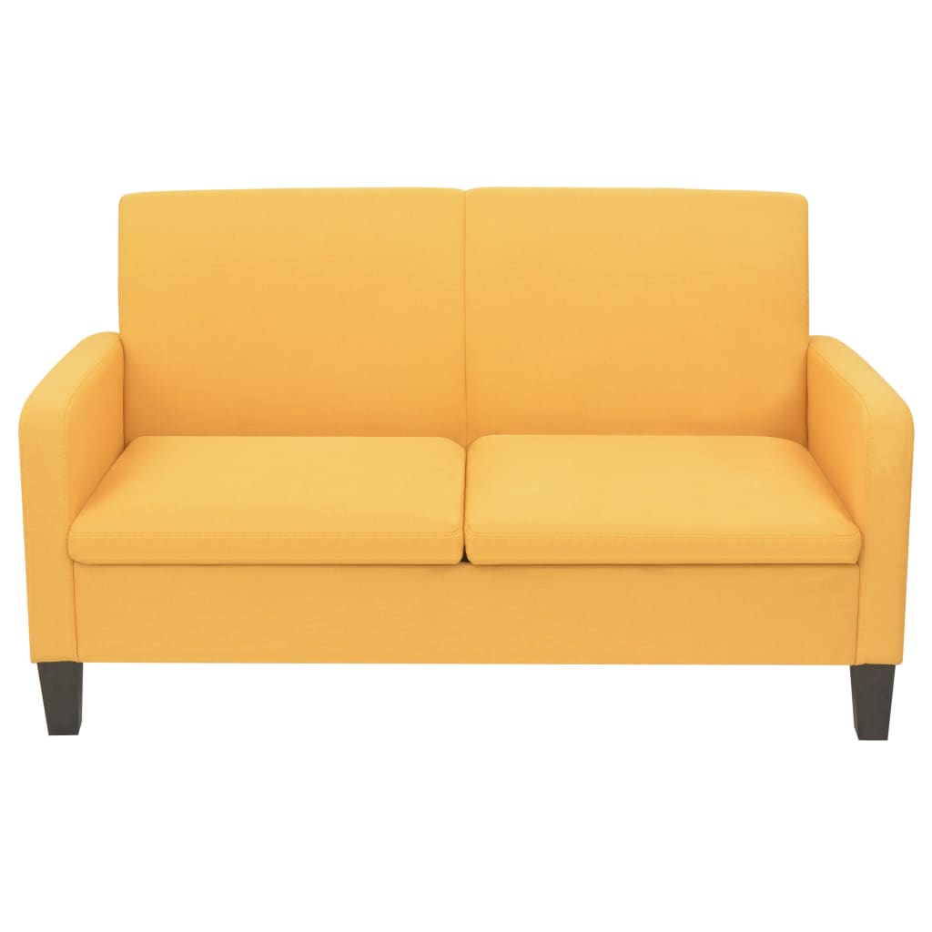 NNEVL 2-Seater Sofa 135x65x76 cm Yellow